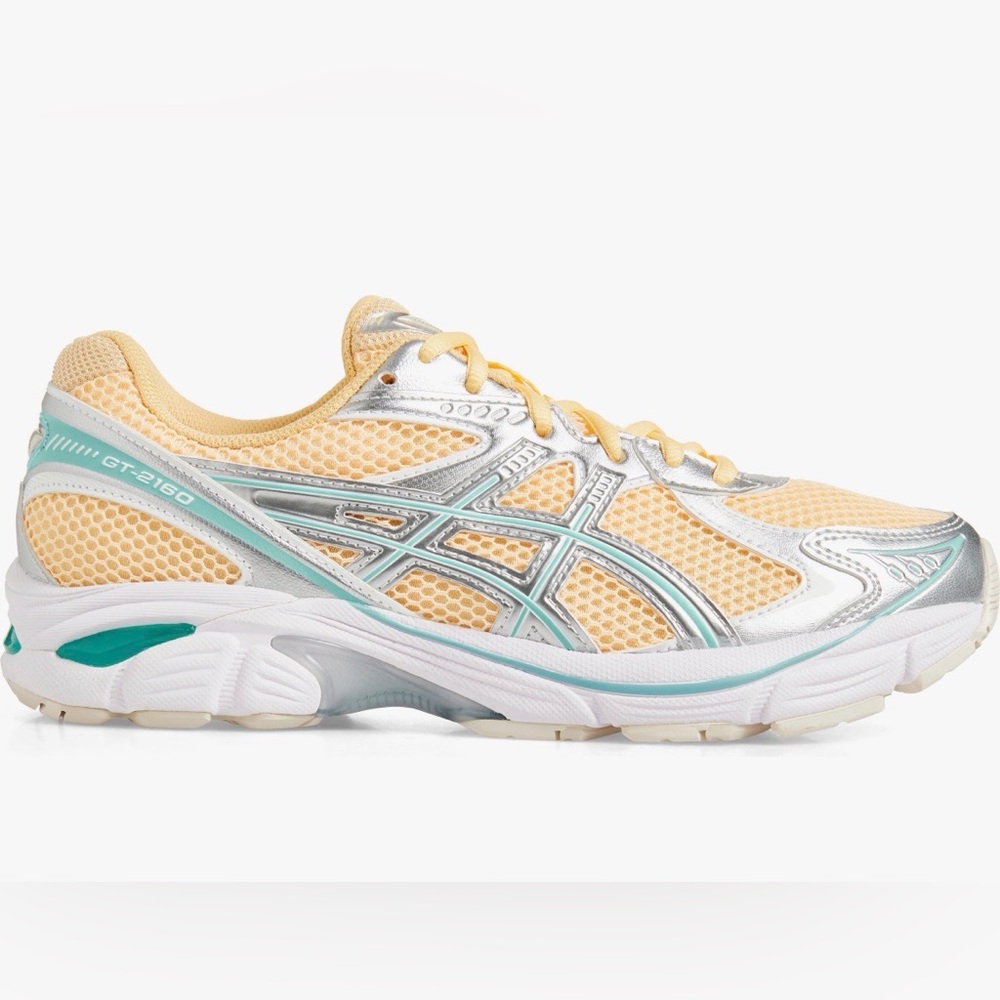 ASICS Gender Inclusive GT-2160 Sneaker Shoes Light Orange Larimar Blue New NIB